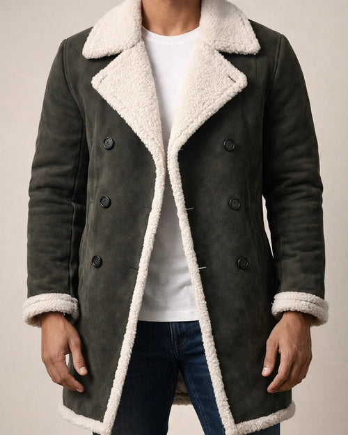 New Winter Shaker Composite Faux Suede Men's Lapel Warm Thickened Solid Color Jacket Jacket Commuting Leisure Men | JRSEE:f9dd47c1-6bd8-496e-9915-216b27e0bf52
