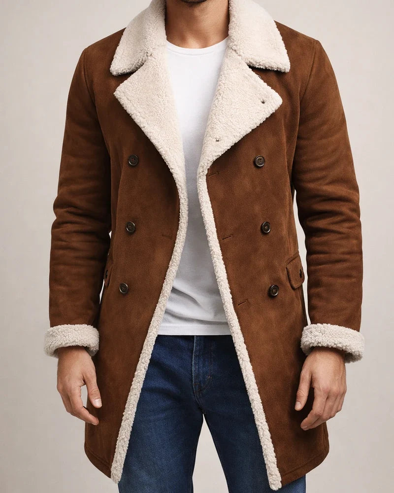New Winter Shaker Composite Faux Suede Men's Lapel Warm Thickened Solid Color Jacket Jacket Commuting Leisure Men | JRSEE:a67b235f-4bb1-46b4-ae4e-49ab23ed7361