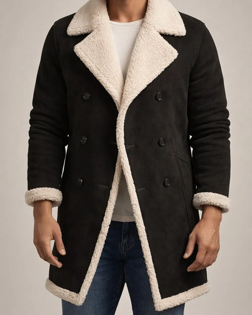 New Winter Shaker Composite Faux Suede Men's Lapel Warm Thickened Solid Color Jacket Jacket Commuting Leisure Men | JRSEE:51f4e826-e786-4ab9-a0ee-702680ba500f