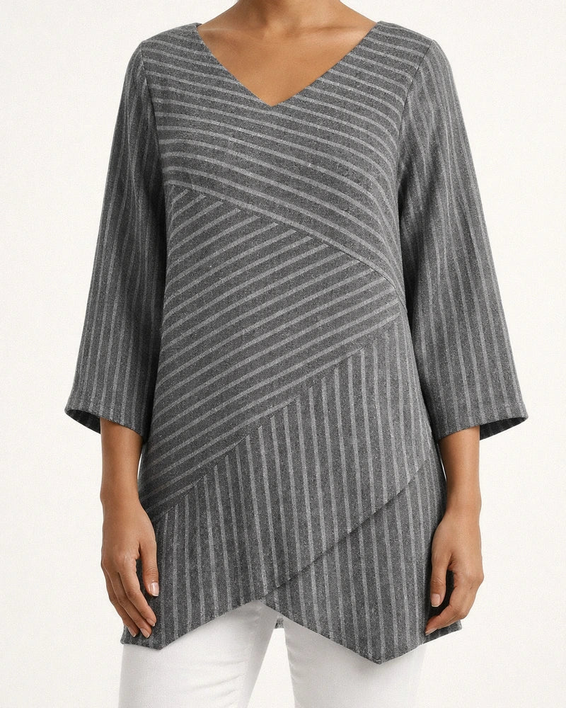 New Women's 3D Printed V-Neck Nine Sleeve Loose Shirt | JRSEE:78bb79f5-76f0-40aa-a239-aa01b1545027