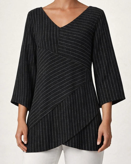 New Women's 3D Printed V-Neck Nine Sleeve Loose Shirt | JRSEE:6b7470a2-c5c2-404a-8fc1-0b87d072d94a
