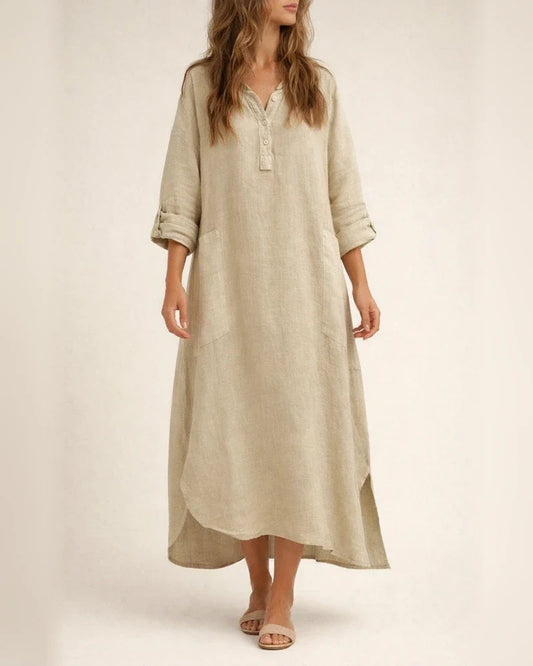 New Women's Autumn and Winter Elegant Solid Color Irregular Dress Simple Long Dresses | JRSEE:81fcbcd0-e66d-4f81-98f4-950fa9b65e4f