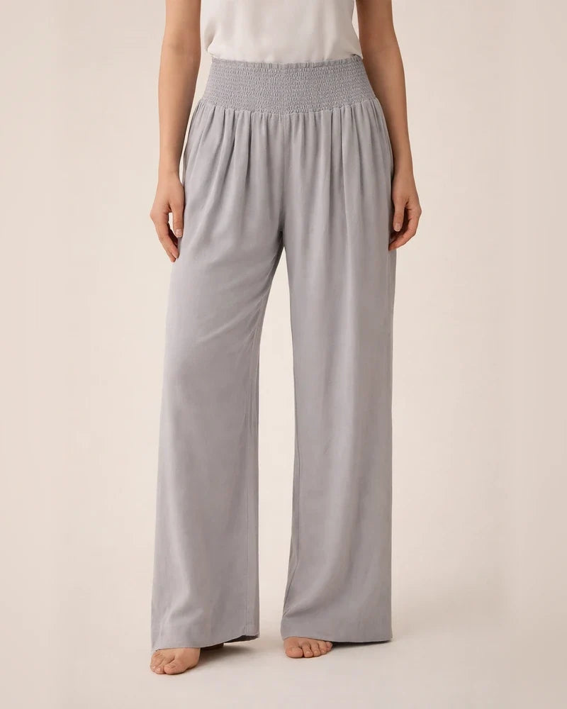 New Women's Casual Pants Casual Wind Cotton and Linen Comfortable Mid-waist Solid Color Pants | JRSEE:cdec7d1c-6429-41dd-9c45-bc51773b5607