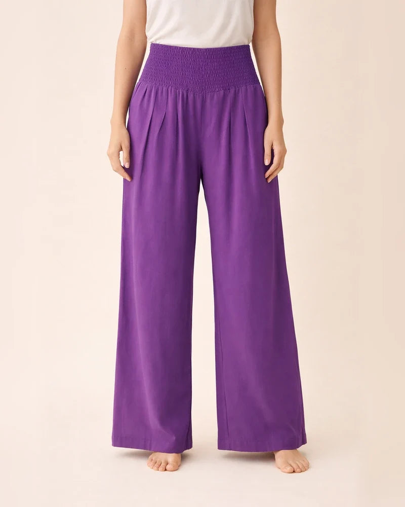 New Women's Casual Pants Casual Wind Cotton and Linen Comfortable Mid-waist Solid Color Pants | JRSEE:b26aad8b-6042-4d67-9b64-f6798925ce6e