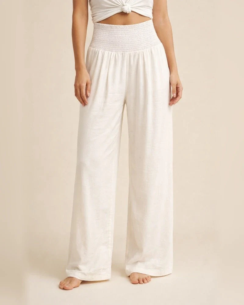 New Women's Casual Pants Casual Wind Cotton and Linen Comfortable Mid-waist Solid Color Pants | JRSEE:56843cae-03fc-4ef1-9927-70604b32d6c2