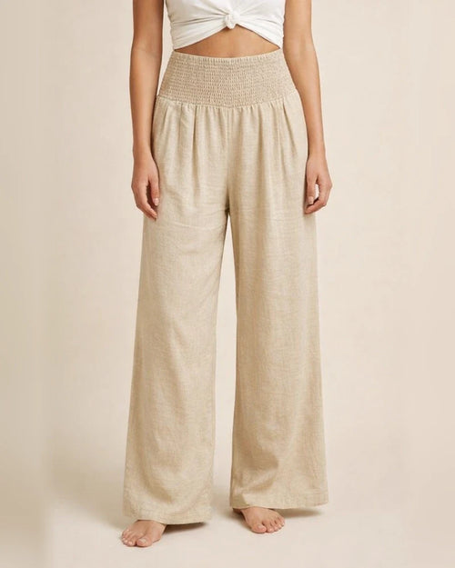 New Women's Casual Pants Casual Wind Cotton and Linen Comfortable Mid-waist Solid Color Pants | JRSEE:1cd6411d-6c26-4e88-a2f3-e79d720e896c