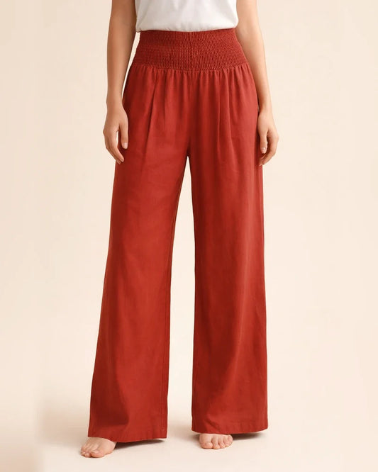 New Women's Casual Pants Casual Wind Cotton and Linen Comfortable Mid-waist Solid Color Pants | JRSEE:687edb06-a79c-495e-8404-8e2d0e5698d4