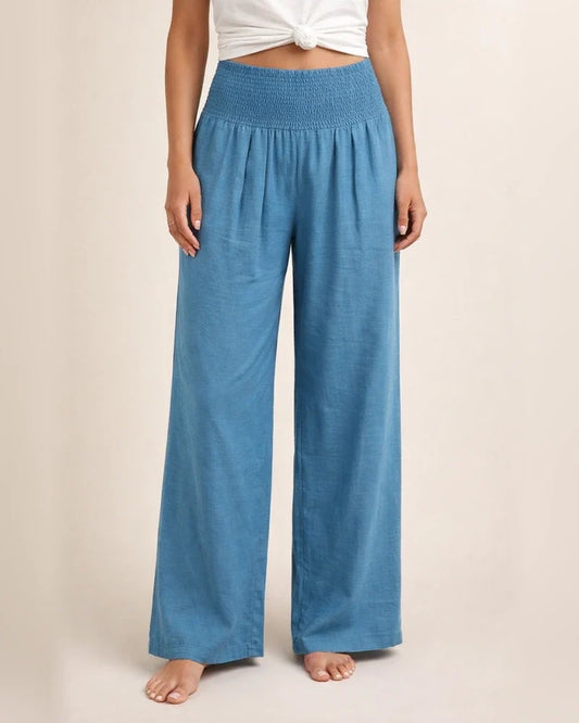 New Women's Casual Pants Casual Wind Cotton and Linen Comfortable Mid-waist Solid Color Pants | JRSEE:5d6dbd41-4c3e-4528-912b-23911ebb27ab