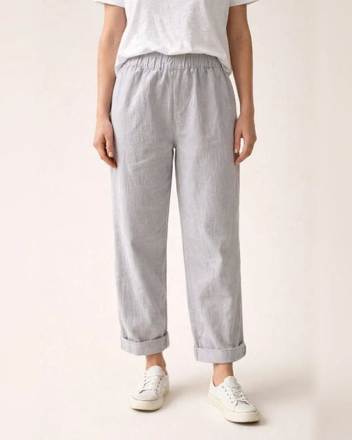 New Women's Cotton and Linen Pants Solid Color Casual Elastic High Waist Straight Pants | JRSEE:5a83fca8-5c3c-404a-b0e1-288bee360597