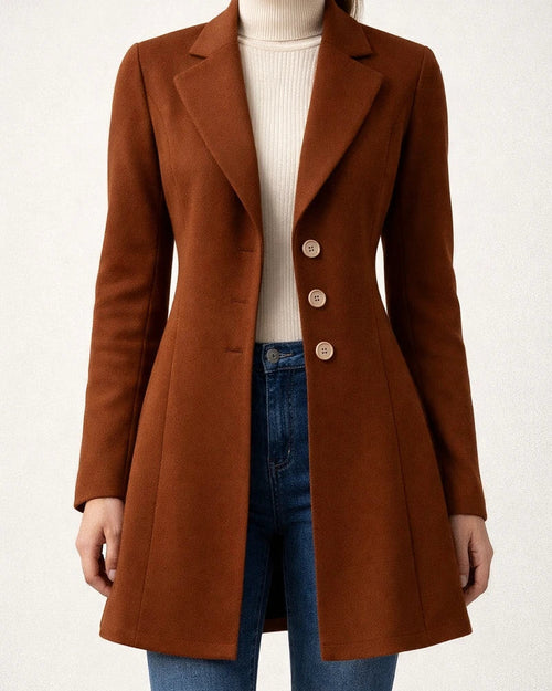 New Women's Fall and Winter Lapel Slim Tweed Solid Color Fashion Temperament Coat | JRSEE:8432c798-6605-4672-9814-90edca71c809