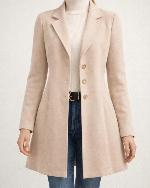 New Women's Fall and Winter Lapel Slim Tweed Solid Color Fashion Temperament Coat | JRSEE:fbe30385-98e5-4ce4-ba43-638b7b5ef063