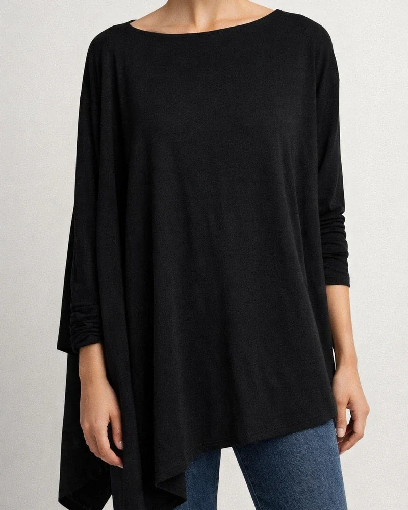 New Women's Long-sleeved Irregular Solid Color Pullover T-shirt Casual Loose Tops Eight Colors Plus Size | JRSEE:6fa05140-11d1-408b-9c59-fd16a3a64782
