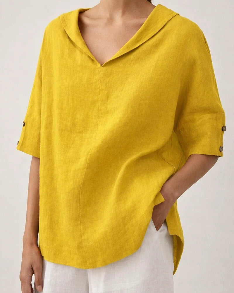 New Women's Solid Color Cotton Linen Loose Hooded Top Solid Color Casual T-shirt | JRSEE:68d4a7f3-2900-4818-95d1-5534bdca6524