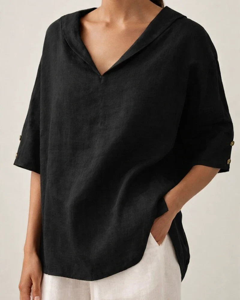 New Women's Solid Color Cotton Linen Loose Hooded Top Solid Color Casual T-shirt | JRSEE:30f5e899-0ae9-4354-8160-9ba72f77f372