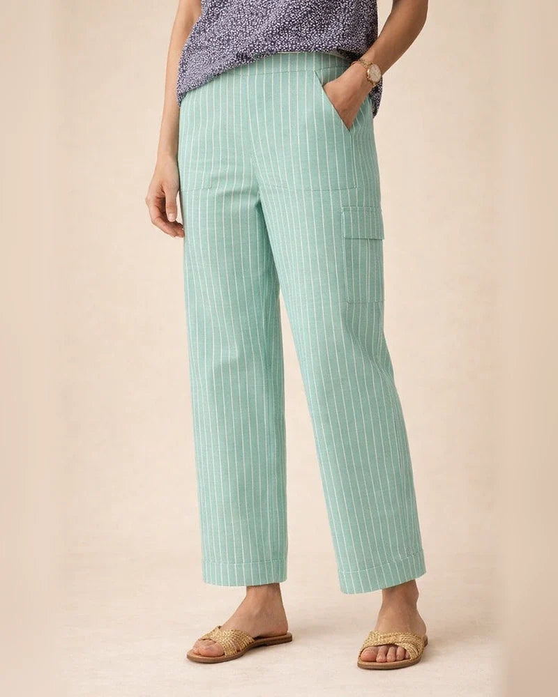 New Women's Thin Pants Striped Printed Casual Nine-minute Pants | JRSEE:1039e518-0f15-4728-8954-483e8b63ce67