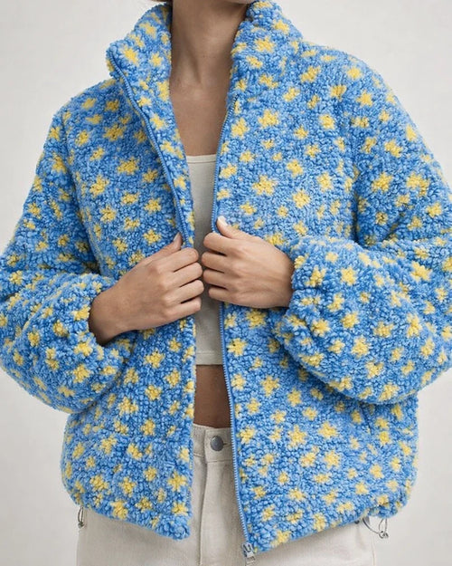 New Women's Wind-Resistant Lambswool Checkered Fashionable Casual Loose-Fit Jacket | JRSEE:d60ca502-4002-4aad-aa21-fbdeed97cd20