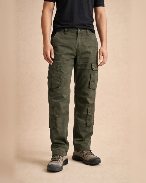 Outdoor Men's Multi-pocket Work Pants Cotton Casual Workwear Pants Loose Plus Size | JRSEE:1e377cd6-60d2-4420-84d5-76fa9fe55614