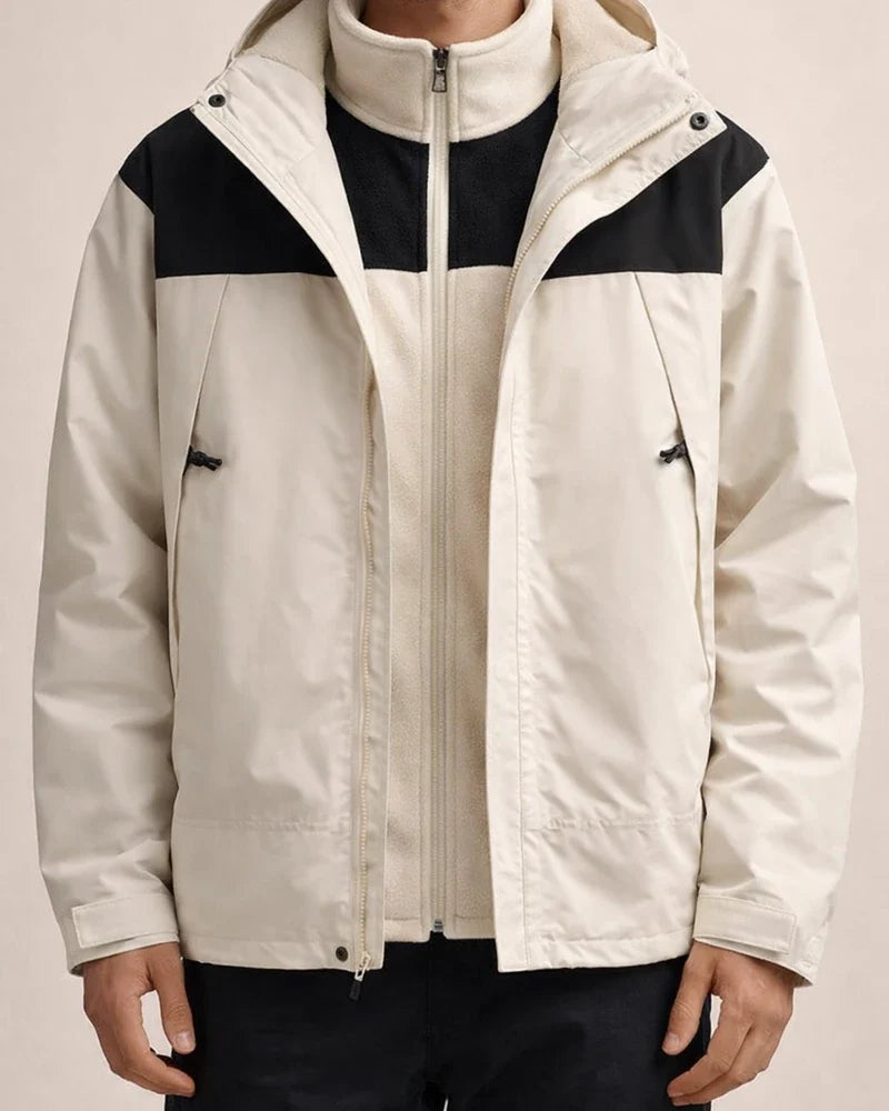 Outdoor Three-in-one Punching Jacket Men and Women Removable Two-piece Windproof Waterproof Mountaineering Clothing Jacket Men | JRSEE:cba0f670-5812-4050-868e-05cb174268dc