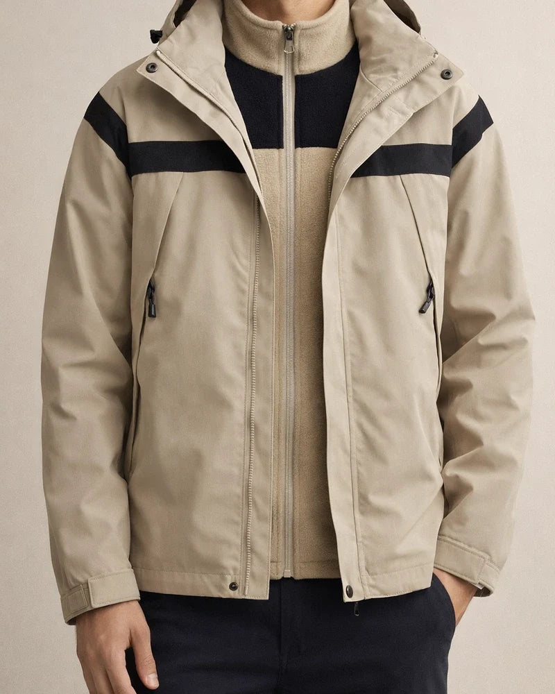 Outdoor Three-in-one Punching Jacket Men and Women Removable Two-piece Windproof Waterproof Mountaineering Clothing Jacket Men | JRSEE:5ebb82a4-5a11-4102-ace9-56d307534a15