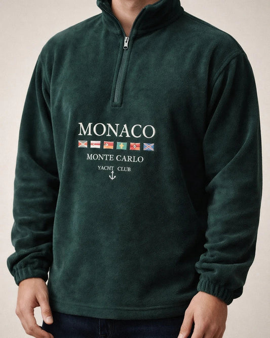 Padded Stand-up Collar Letters Embroidery Long Sleeve Thickened Loose Pullover Casual Men's Zipper Shaker Sweater | JRSEE:7a7239bd-4175-4ff8-8ec3-c7279c7c5d5b