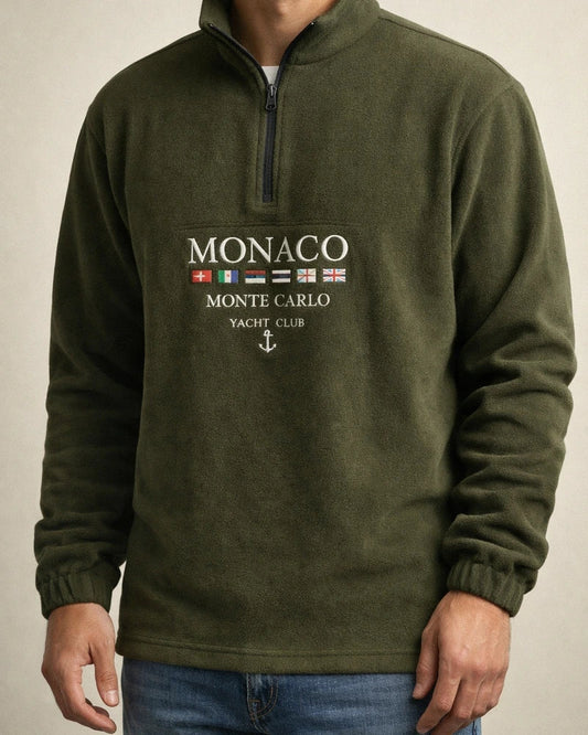 Padded Stand-up Collar Letters Embroidery Long Sleeve Thickened Loose Pullover Casual Men's Zipper Shaker Sweater | JRSEE:f23f3143-baf3-44b6-955f-a854ce6c0688