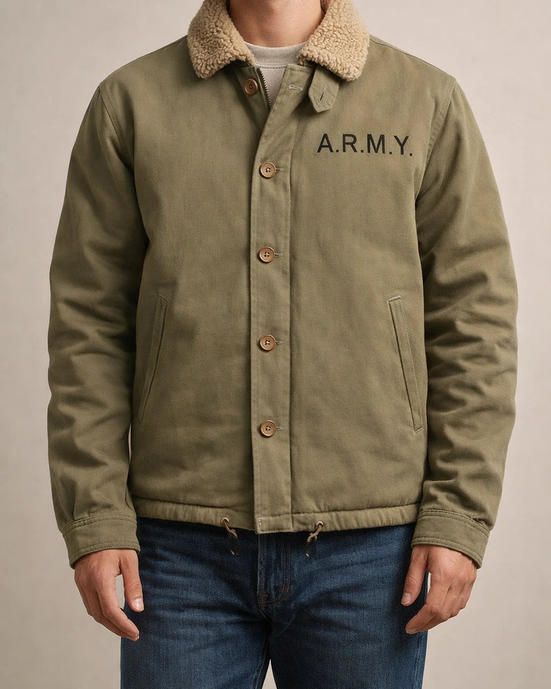 Pilot Jacket Men's Imitation Lambswool Cotton Jacket Lapel Labor Jacket Padded and Thickened Military Cotton Jacket | JRSEE:26d66ca3-079f-4c5f-9d84-af76532c5948