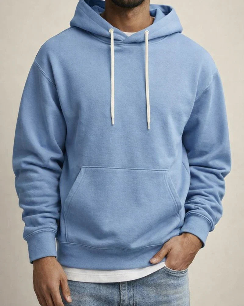 Pullover Long Sleeve Padded Drop Shoulder Sleeve Men's Hoodie Loose Casual Fleece Pocket Men's Hooded Sweatshirt | JRSEE:73971d4e-dc81-45be-bc4d-4b2242210718