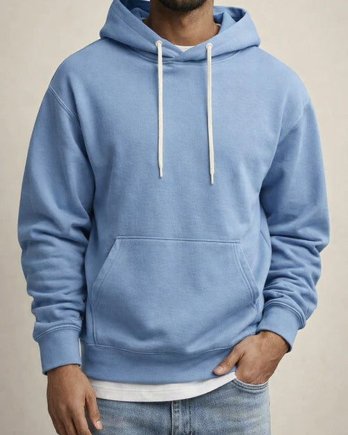 Pullover Long Sleeve Padded Drop Shoulder Sleeve Men's Hoodie Loose Casual Fleece Pocket Men's Hooded Sweatshirt | JRSEE:73971d4e-dc81-45be-bc4d-4b2242210718