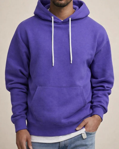 Pullover Long Sleeve Padded Drop Shoulder Sleeve Men's Hoodie Loose Casual Fleece Pocket Men's Hooded Sweatshirt | JRSEE:45680ea7-5b78-4f32-a9d4-c7885acb629a