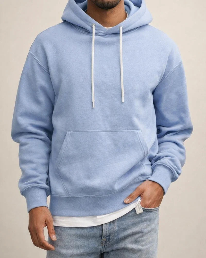 Pullover Long Sleeve Padded Drop Shoulder Sleeve Men's Hoodie Loose Casual Fleece Pocket Men's Hooded Sweatshirt | JRSEE:49851fe6-9f9b-4eac-b39e-36f3fcdb2c82