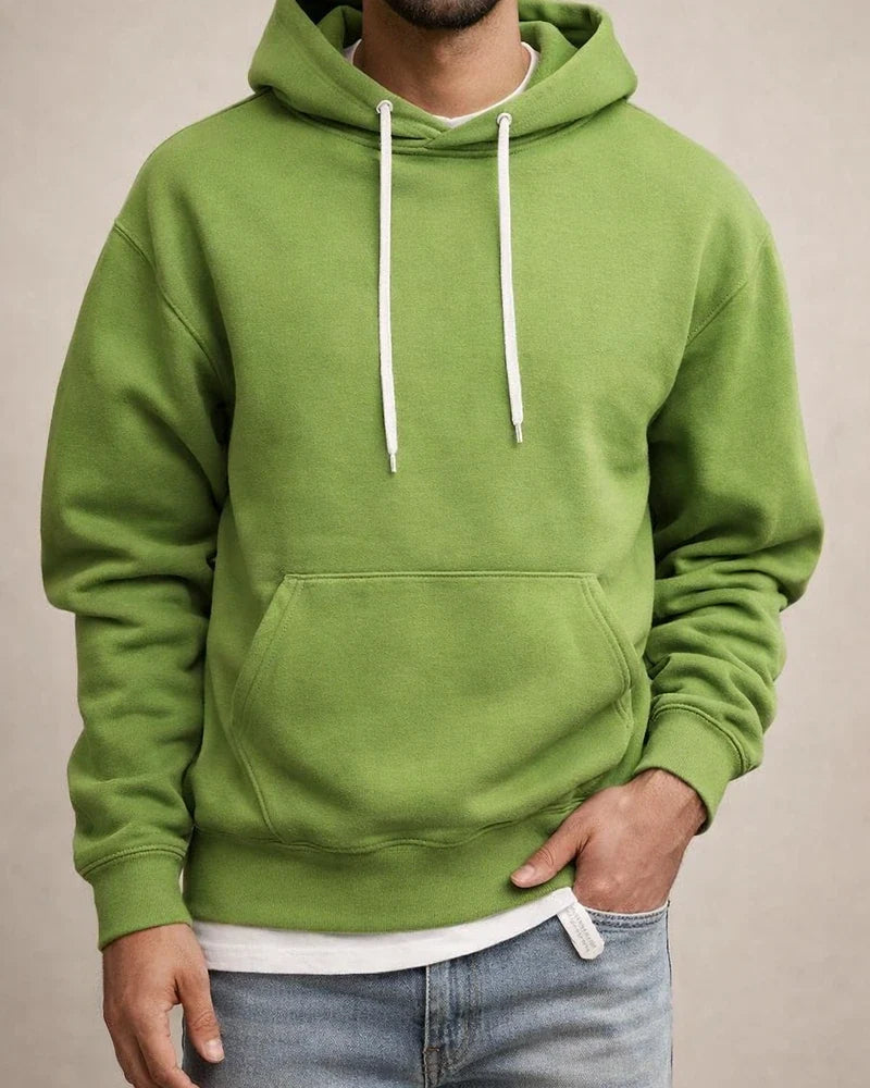 Pullover Long Sleeve Padded Drop Shoulder Sleeve Men's Hoodie Loose Casual Fleece Pocket Men's Hooded Sweatshirt | JRSEE:ec6b45f4-3827-4a6e-929a-6c529337afc6