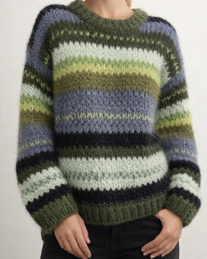 Rainbow Casual Warm Sweater Women | JRSEE:5c4000ef-7a67-4028-b191-732e36ddbbd8