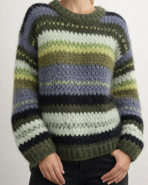 Rainbow Casual Warm Sweater Women | JRSEE:5c4000ef-7a67-4028-b191-732e36ddbbd8