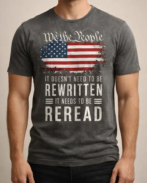 REREAD Cotton Printed Men's T-shirt | JRSEE:ba561418-a68a-43e9-98ef-d647b49a5a2d