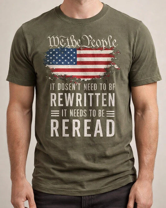 REREAD Cotton Printed Men's T-shirt | JRSEE:8b4c9dff-a749-459f-acd9-d74f892b6e87