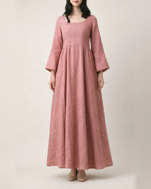 Retro Women's Dress with Large Pendulum Linen | JRSEE:52518e98-65e5-4bdb-b400-bfd56319592a