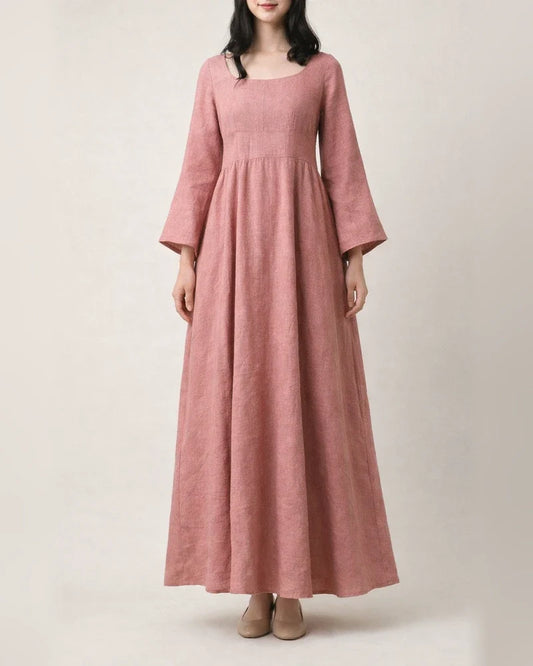Retro Women's Dress with Large Pendulum Linen | JRSEE:52518e98-65e5-4bdb-b400-bfd56319592a