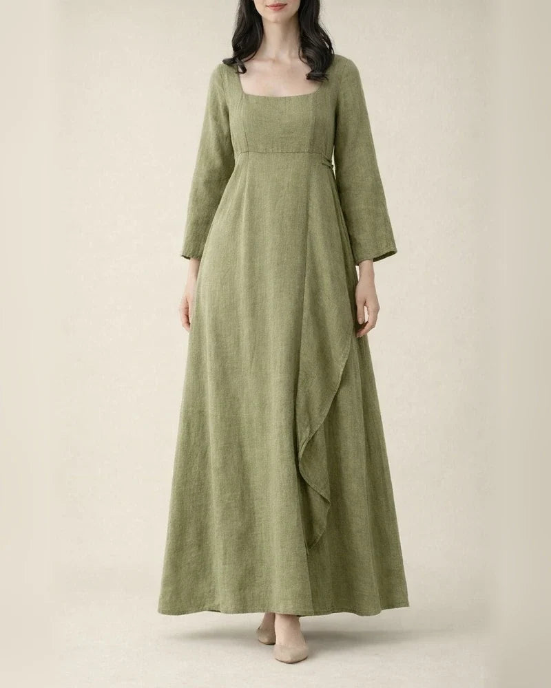 Retro Women's Dress with Large Pendulum Linen | JRSEE:1a274e6a-8fcd-4376-87aa-f726d6c9bd1f