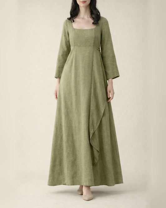 Retro Women's Dress with Large Pendulum Linen | JRSEE:1a274e6a-8fcd-4376-87aa-f726d6c9bd1f