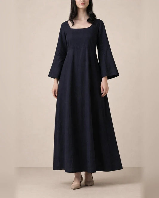 Retro Women's Dress with Large Pendulum Linen | JRSEE:ccc0f5cc-5bc0-4203-95e7-afe8ef6428e9