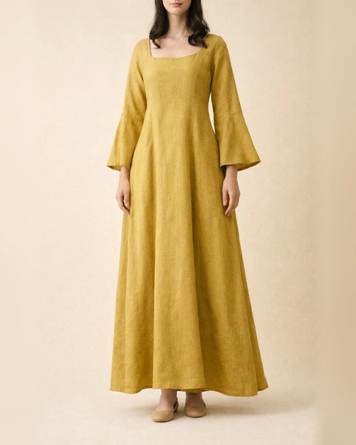 Retro Women's Dress with Large Pendulum Linen | JRSEE:95e1e3e1-f690-46ca-935e-f628b0fe2d52