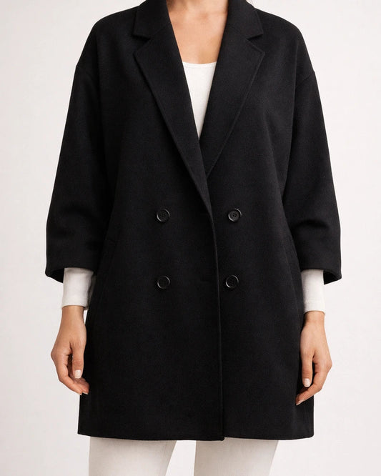 Seven-sleeve Single-breasted Lapel Pocket Solid Color Coat | JRSEE:04bb518e-b131-4240-a4cb-3d98f2f2ced9