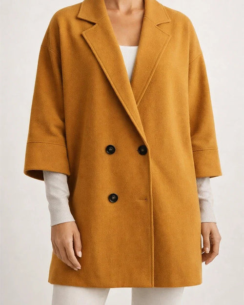Seven-sleeve Single-breasted Lapel Pocket Solid Color Coat | JRSEE:bdc09e6a-d41a-4e93-b252-b594d550f1a4