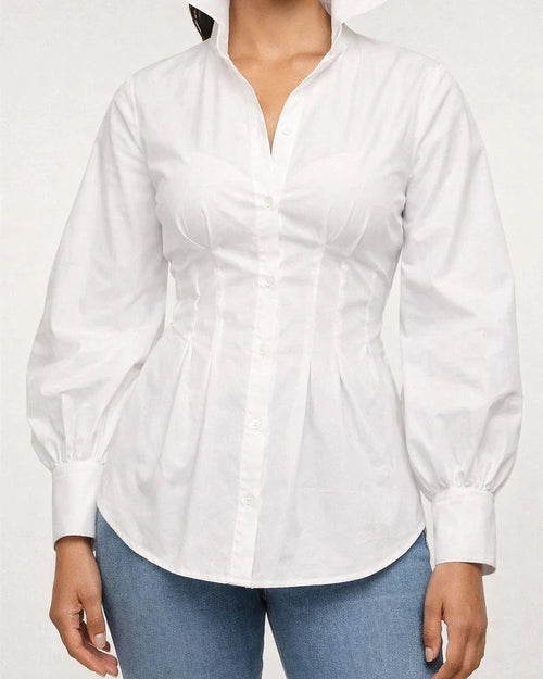 Sexy Slim Suit Button Cardigan Solid Color Shirt Blouse | JRSEE:09fa7aa7-266f-45d5-84fc-3bc052e86e0c