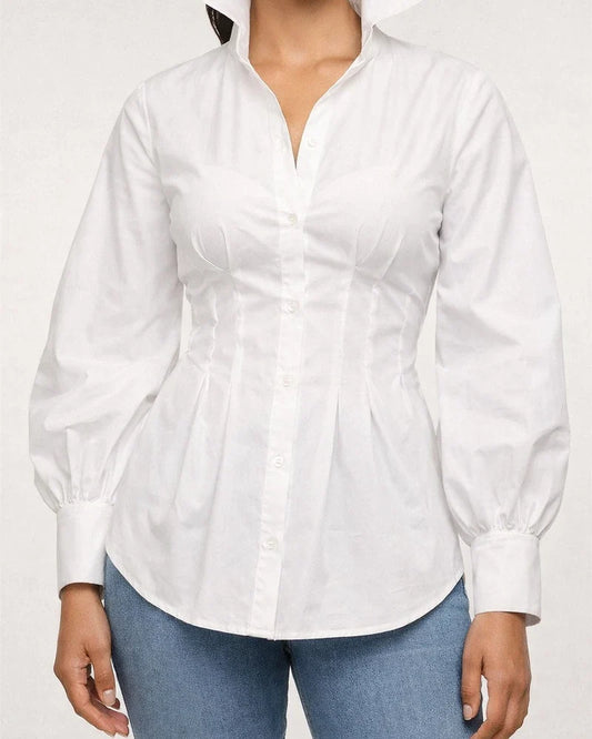 Sexy Slim Suit Button Cardigan Solid Color Shirt Blouse | JRSEE:09fa7aa7-266f-45d5-84fc-3bc052e86e0c