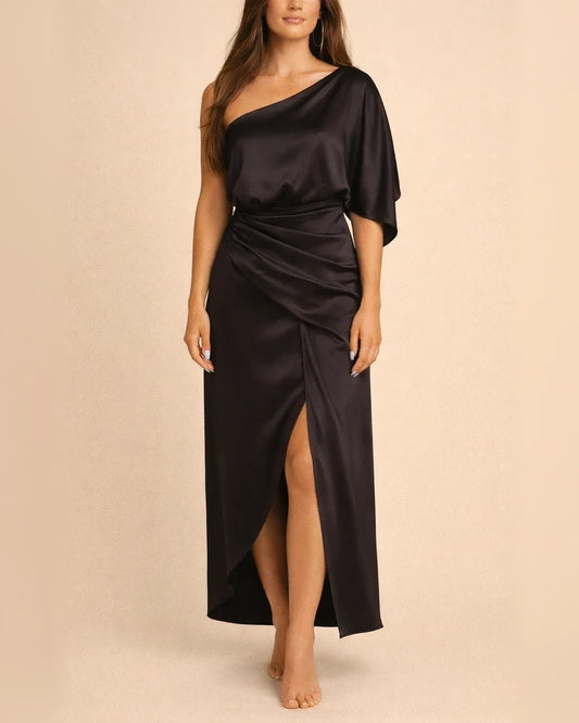 Sexy Unilateral Sleeve Irregular Skirt Dress Evening Dress Girl | JRSEE:6ee6af13-b5fd-4a96-92ce-44d6a34f0b96