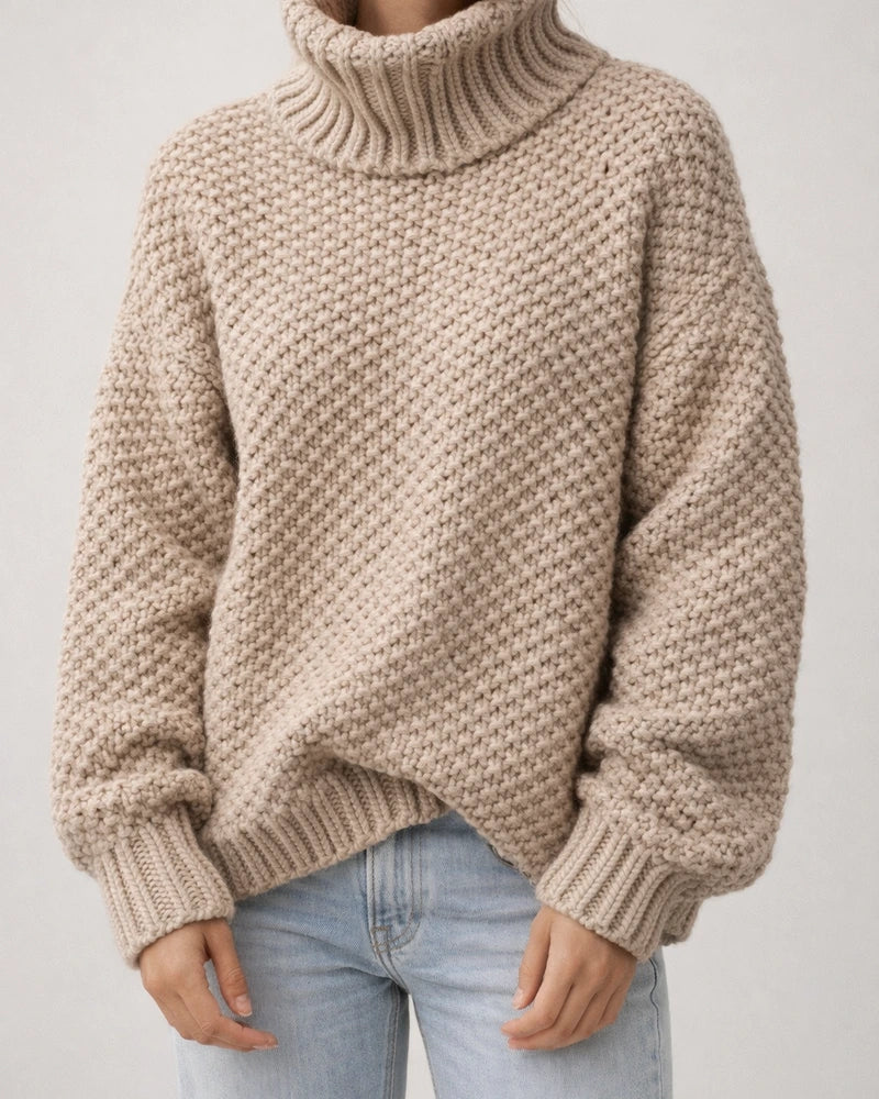 Share  Photo by Supplier   Women's Sweater Pullover Jumper Knitted Solid Color Basic Casual Chunky Long Sleeve Loose Sweater Cardigans Turtleneck Fall Winter Light Blue Green White | JRSEE:d9f3a050-9d37-4e19-9826-588c7148e93c