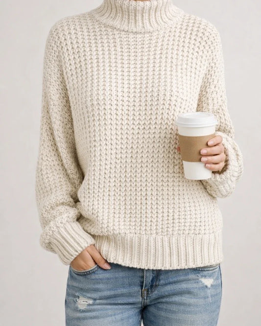 Share  Photo by Supplier   Women's Sweater Pullover Jumper Knitted Solid Color Basic Casual Chunky Long Sleeve Loose Sweater Cardigans Turtleneck Fall Winter Light Blue Green White | JRSEE:bd4c6951-b084-478c-9229-48e77d897890