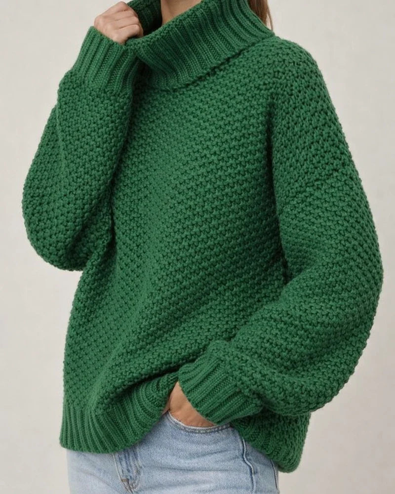Share  Photo by Supplier   Women's Sweater Pullover Jumper Knitted Solid Color Basic Casual Chunky Long Sleeve Loose Sweater Cardigans Turtleneck Fall Winter Light Blue Green White | JRSEE:33f6188c-4815-4c7b-8e2c-71b84d5db457