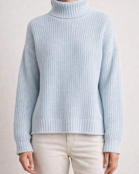 Share  Photo by Supplier   Women's Sweater Pullover Jumper Knitted Solid Color Basic Casual Chunky Long Sleeve Loose Sweater Cardigans Turtleneck Fall Winter Light Blue Green White | JRSEE:d6f45049-77a6-4f59-b562-b6ffee28efe8